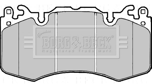 BORG & BECK stabdžių trinkelių rinkinys, diskinis stabdys BBP2216